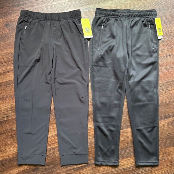 NWT All in Motion Boys M Performance Jogger & Active Light Pants Black Sz 8 Lot - Picture 1 of 16